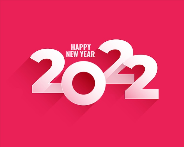 Clean 2022 new year greeting card design