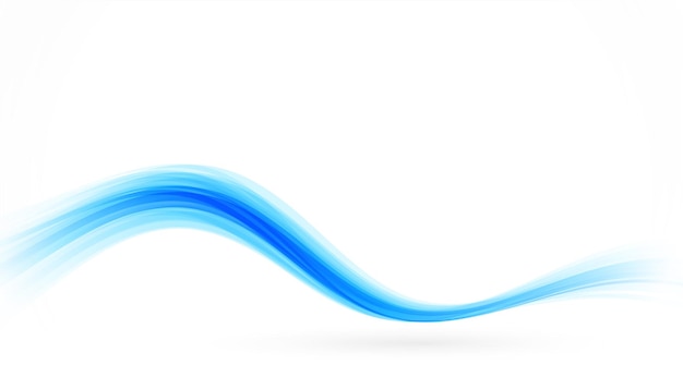깨끗한 파란색 부드러운 곡선 웨이브 배경