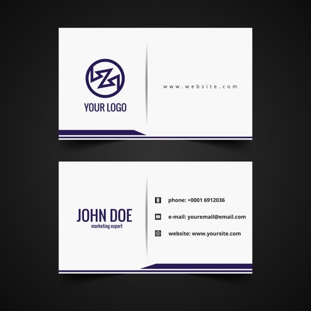 Free vector clean business card design