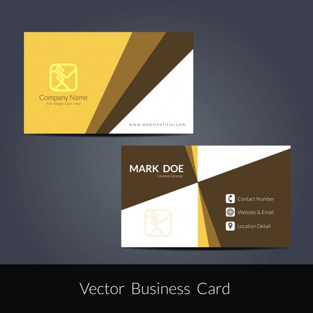 Clean colorful business card design