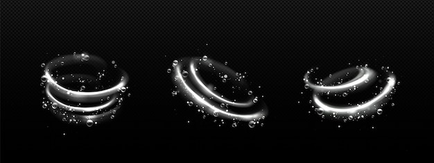 Free vector clean detergent wave and soap swirl light effect