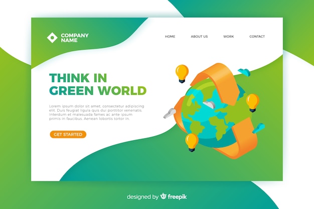 Clean energy landing page template