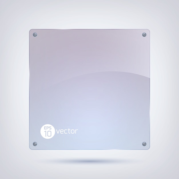 Free vector clean glass frame, square shape