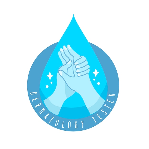 Free vector clean hands soap logo template