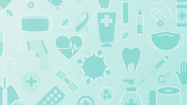 Free vector clean medical patterned background vector