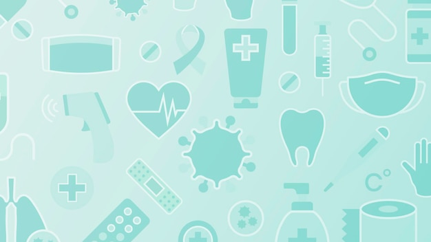 Clean medical patterned background vector