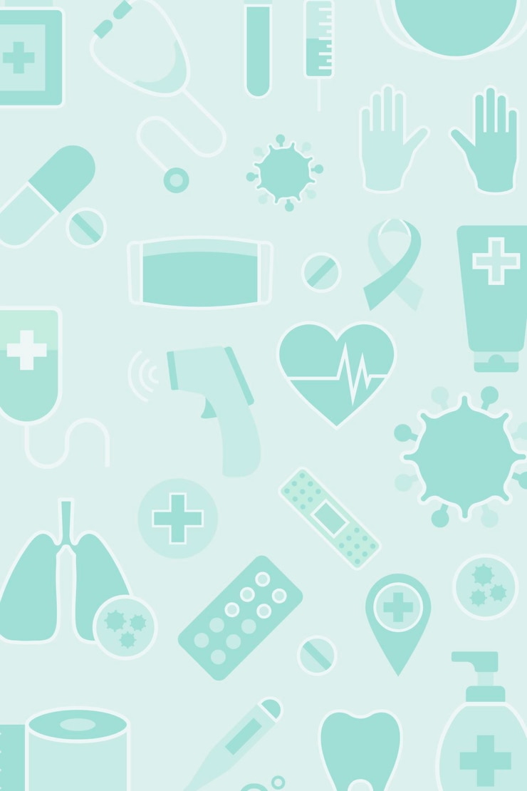 Free Vector clean medical patterned background vector
