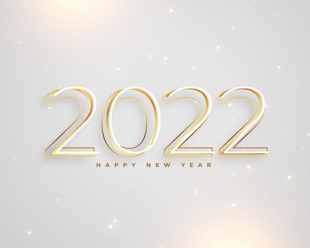 Free vector clean minimal style 2022 happy new year background