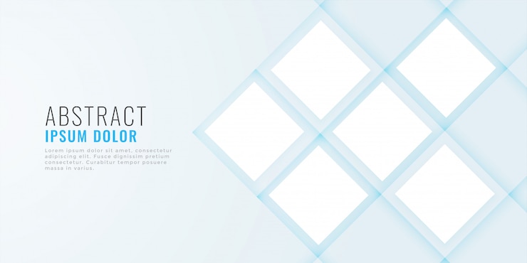 Free Vector clean minimal web banner with image space