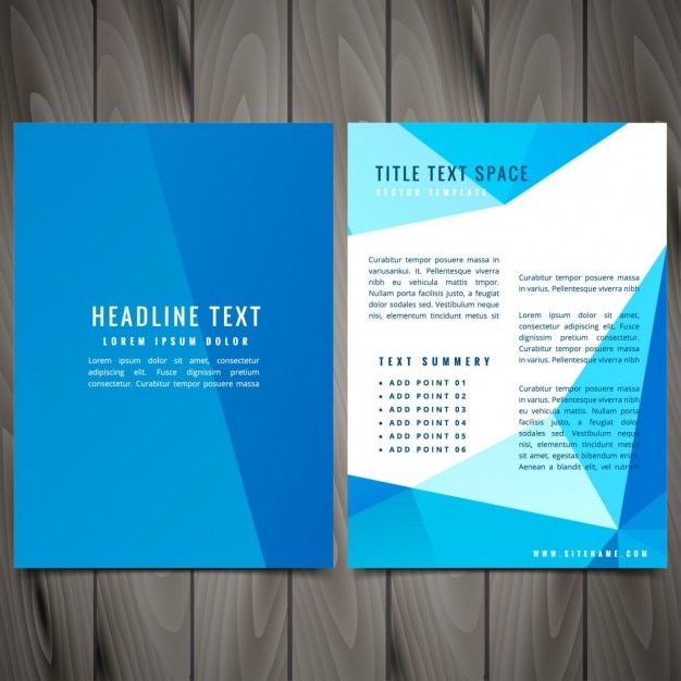 Free vector clean modern business brochure leaflet design