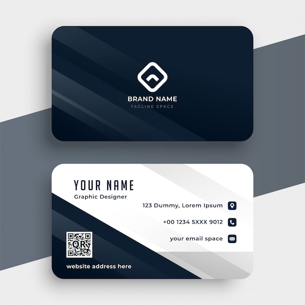 Free vector clean simple business card template modern