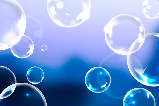 Free vector clean soap bubbles