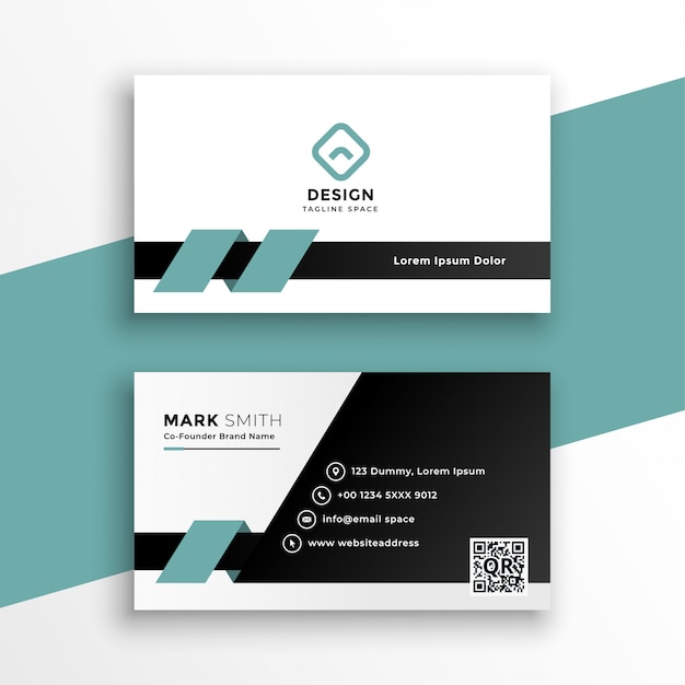 Free vector clean style modern business card template