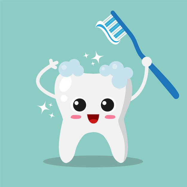 Free vector clean tooth background