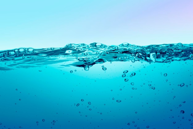 きれいな水の背景、青い透明な液体ベクトル