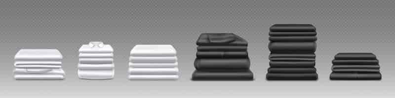 Free vector clean white and black clothes stacks