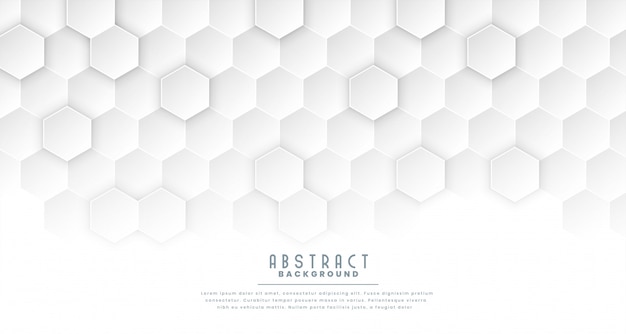 Free vector clean white hexagonal medical concept background