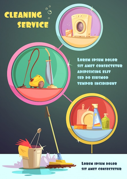 Free vector cleaning infographic illustration