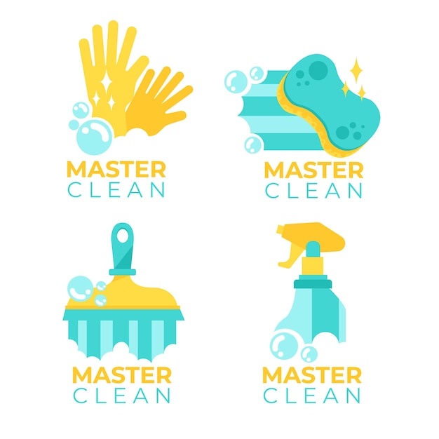 Cleaning logo collection template concept
