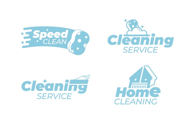 Cleaning logo design collection