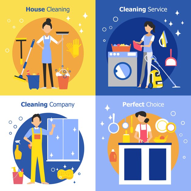 Cleaning People Concept