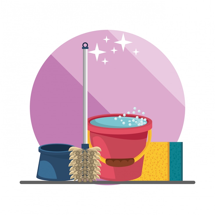 Free Vector cleaning products for home cartoons