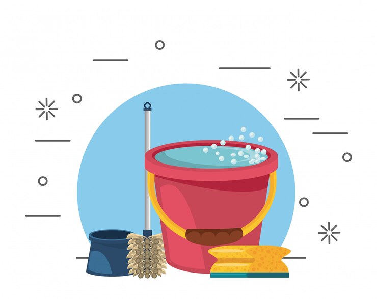 Free Vector cleaning products for home cartoons