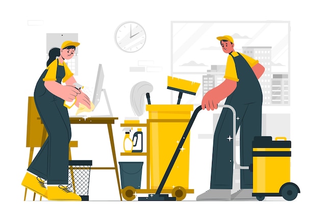 Free vector cleaning service  concept illustration