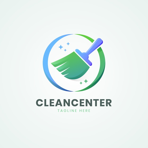 Cleaning service logo template