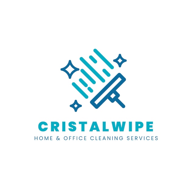 Шаблон логотипа службы уборки