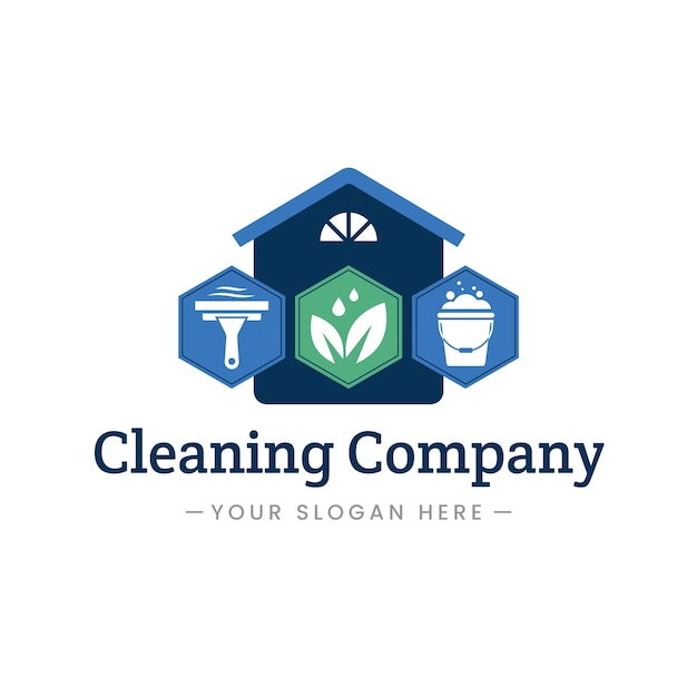 Cleaning service logo template