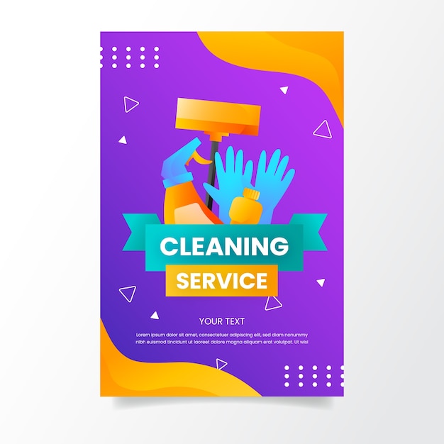 Cleaning service print template