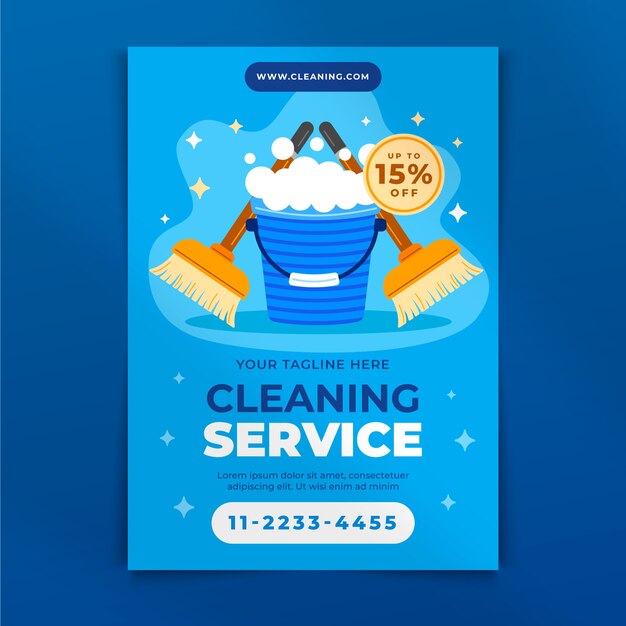 Cleaning service print template