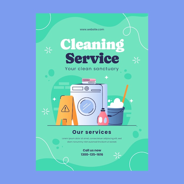 Cleaning service template design