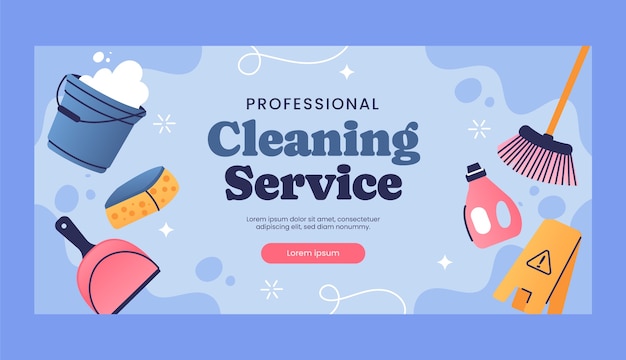 Free vector cleaning service template design