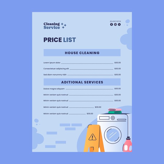Cleaning service template design