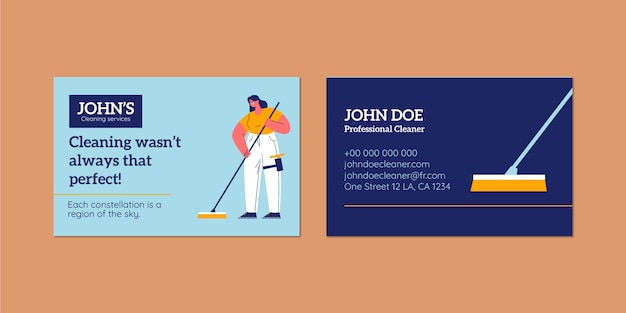 Cleaning services business card template