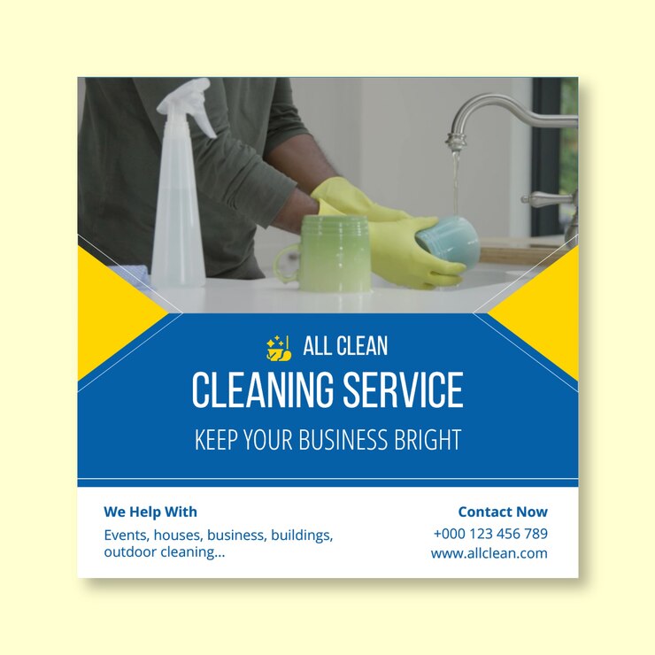 Free Vector cleaning services instagram post