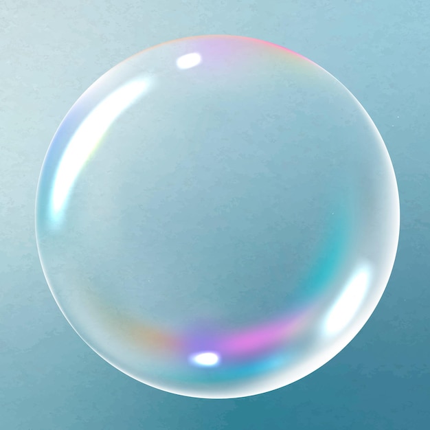 Очистить вектор элемента дизайна пузыря на синем фоне