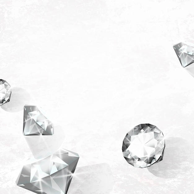 Free vector clear crystal diamond design vector