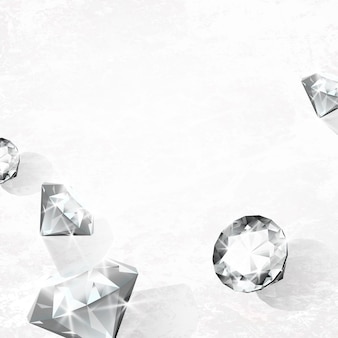 Vettore di disegno di diamante di cristallo trasparente