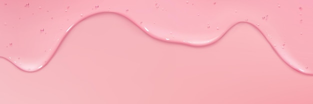 Clear liquid cosmetic gel texture