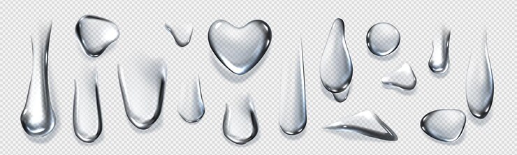 Free Vector clear water drops dew or dripping rain droplets