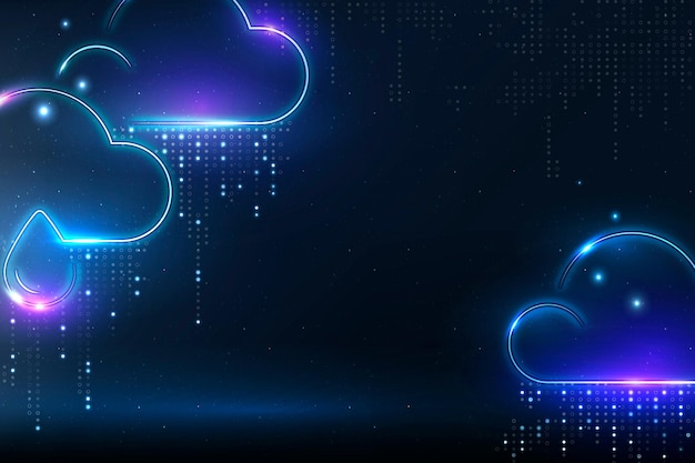 Free vector climate change background vector with raining clouds border