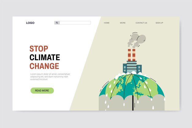 Climate change landing page