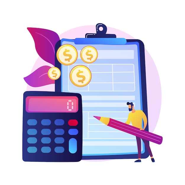 Free vector clipboard with official doc. managing extra money. board with paper. finance planer. yellow coin stack, money pile, bonus fund. benefits and prosperity.  isolated concept metaphor illustration.