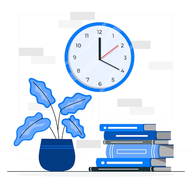 Free vector clock concept illustration