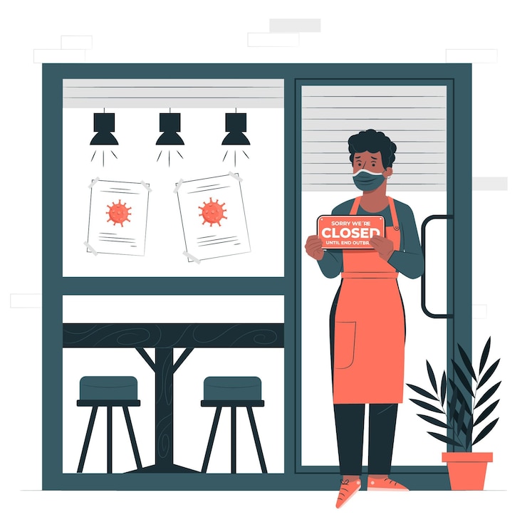 Free Vector closed sign concept illustration