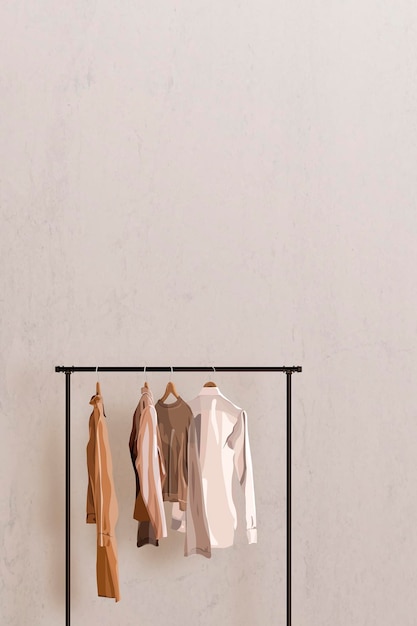 Free vector cloth hanging on the rack
