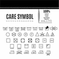 Free vector clothes care symbols